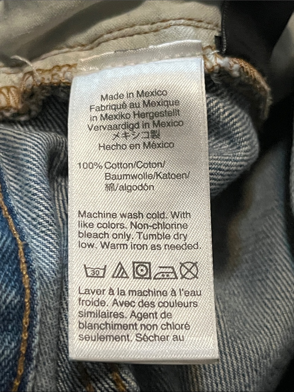 Madewell Blue Flare Jeans with Light Bleach Detail - Picture 4 of 6